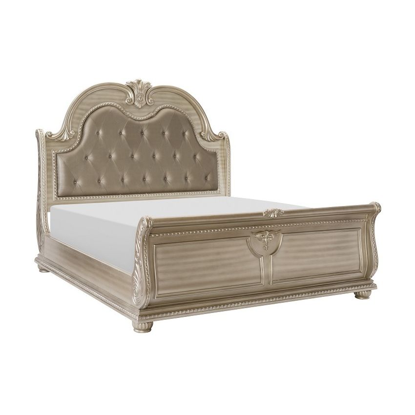 Cavalier Silver Queen Bed Frame