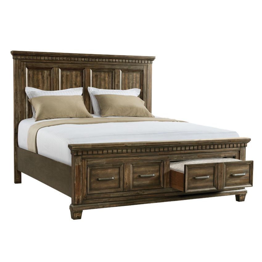 McCoy Charcoal King Bed Frame w/ Storage