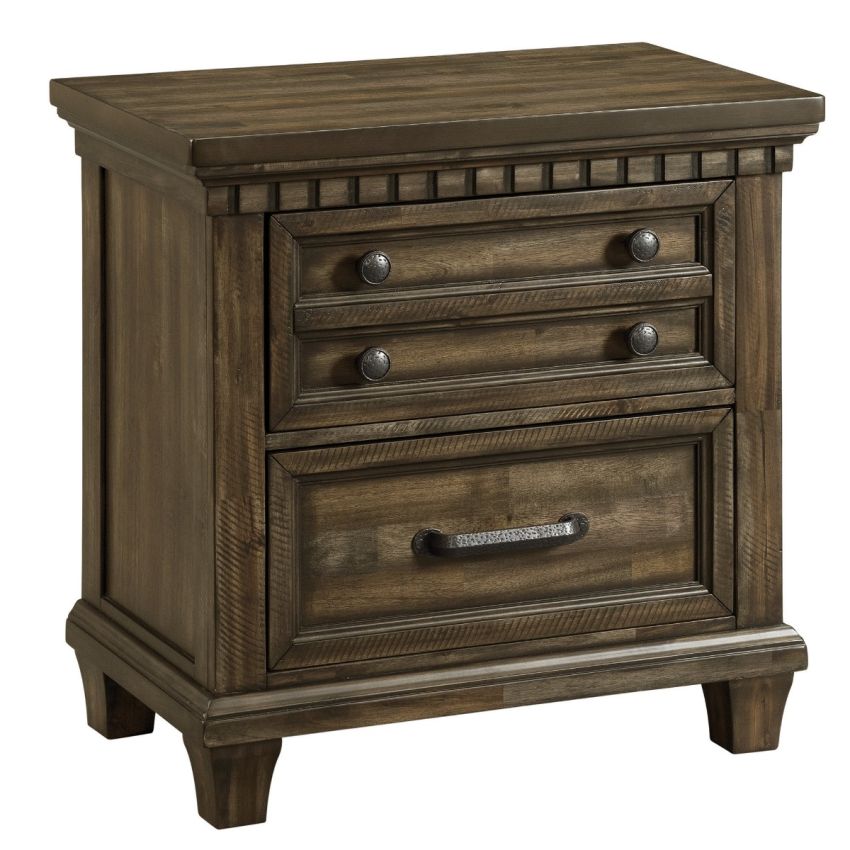 McCoy Charcoal 2-Drawer Night Stand