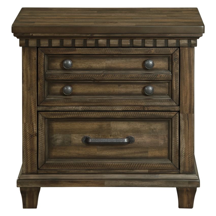 McCoy Charcoal 2-Drawer Night Stand