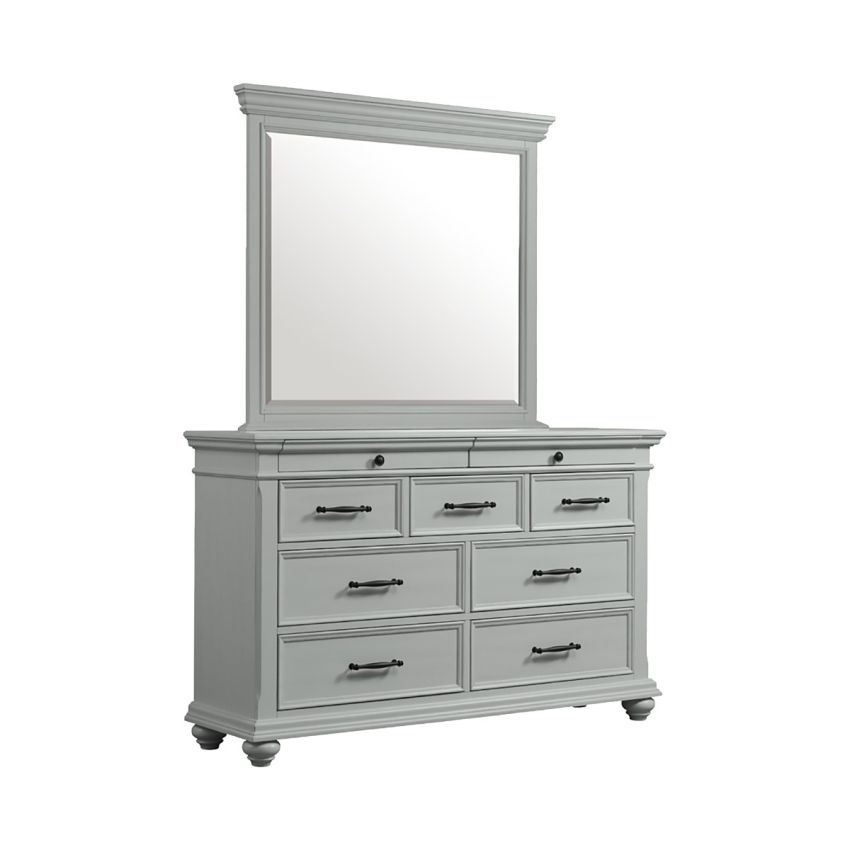 Slater Grey Dresser and Mirror