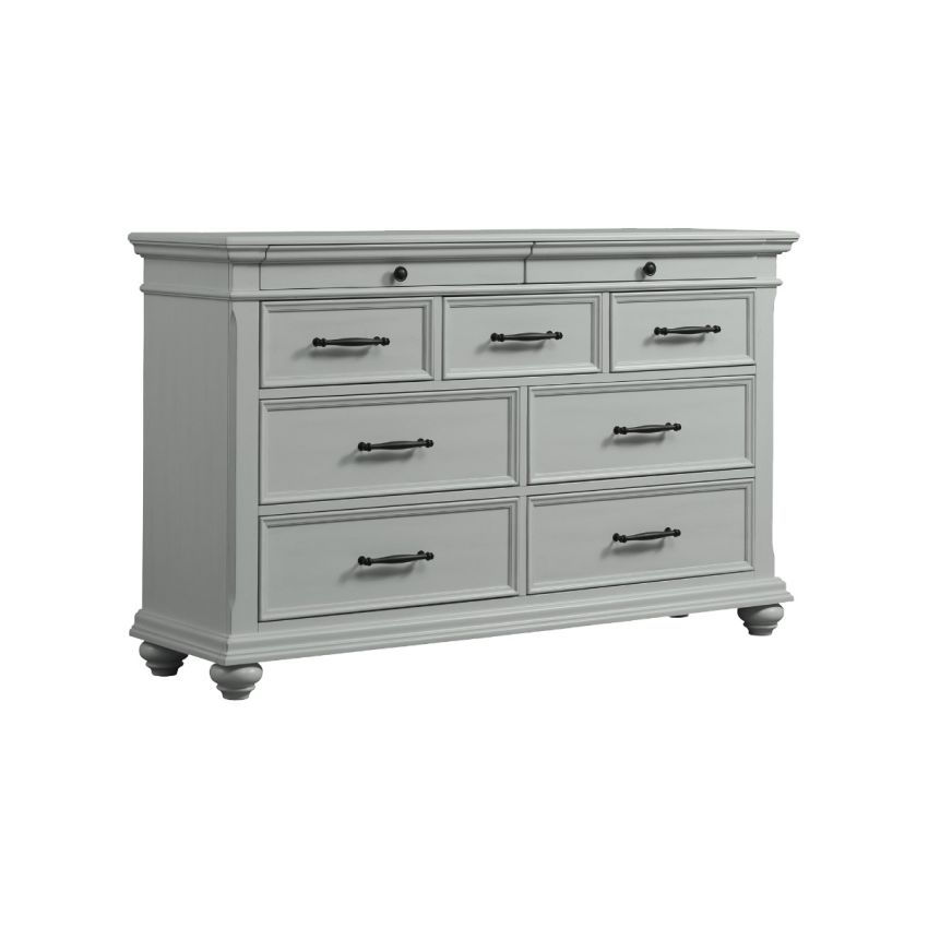 Slater Grey Dresser and Mirror