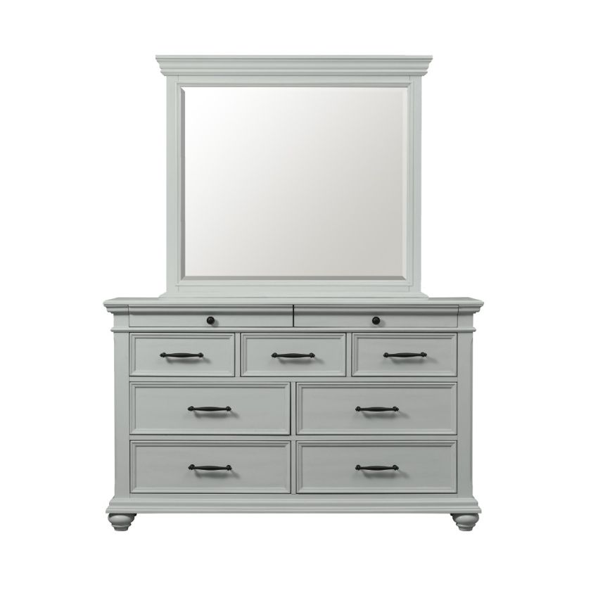 Slater Grey Dresser and Mirror