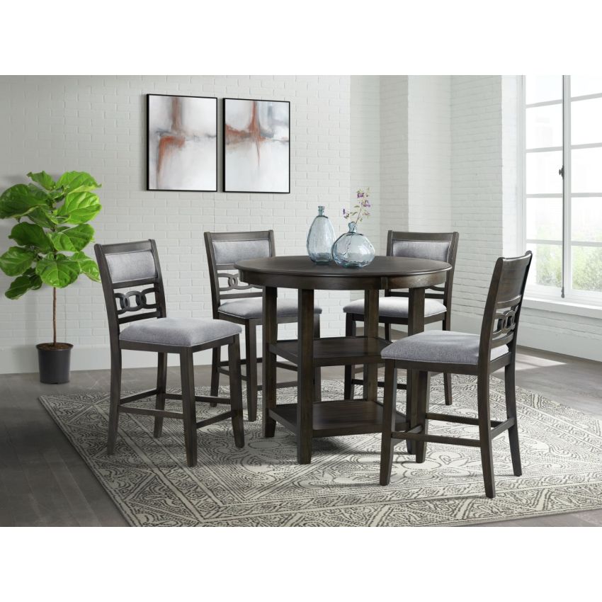 Amherst 5-pc Grey Counter Height Dining Set