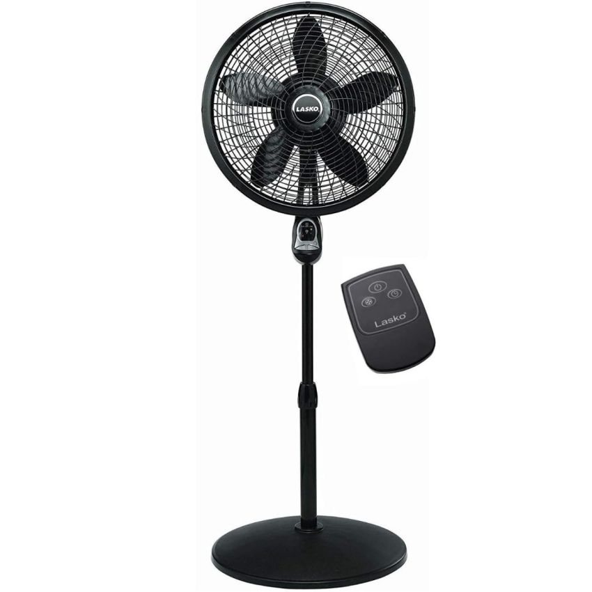 Lasko 18 inch Black Standing Fan with Remote
