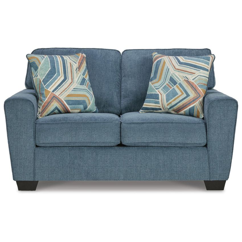 Cashton Blue Loveseat