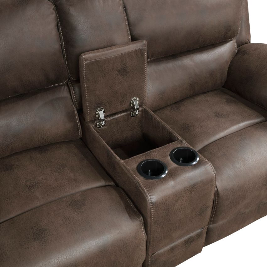 Proctor Brown Double Reclining Loveseat