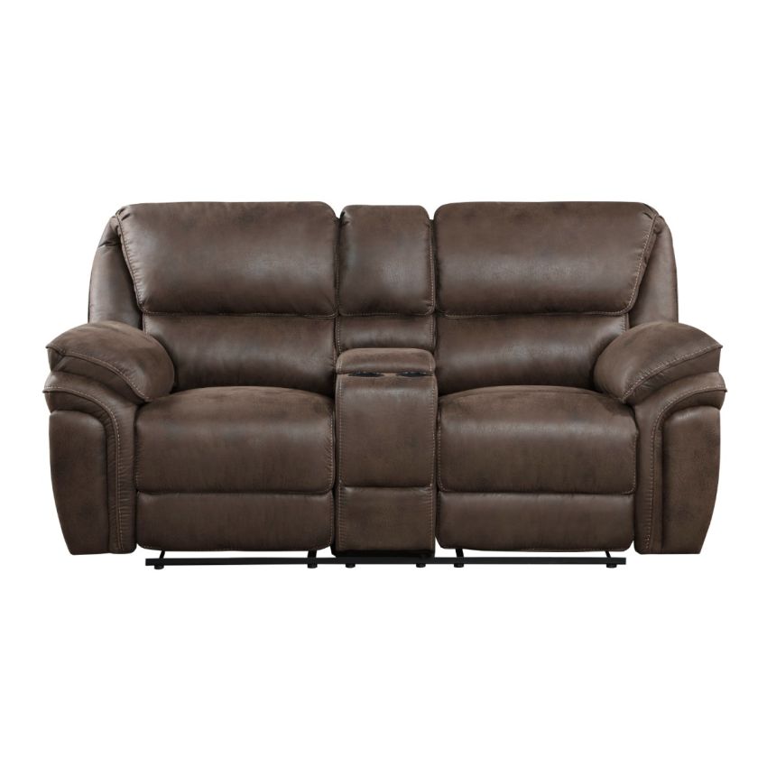 Proctor Brown Double Reclining Loveseat