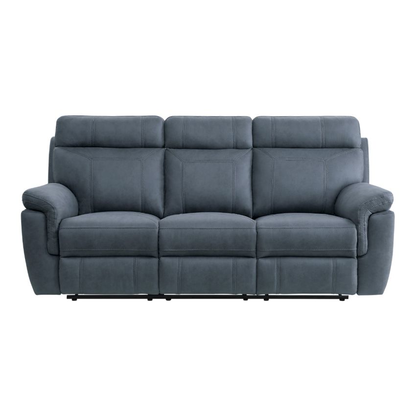 Clifton Blue Double Glider Reclining Sofa