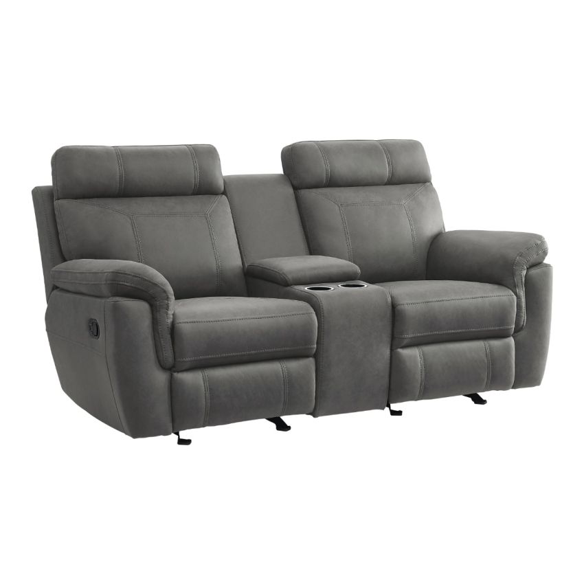 Clifton Grey Double Glider Reclining Loveseat
