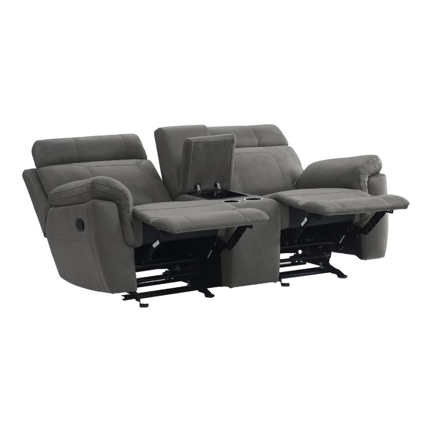 Clifton Grey Double Glider Reclining Loveseat