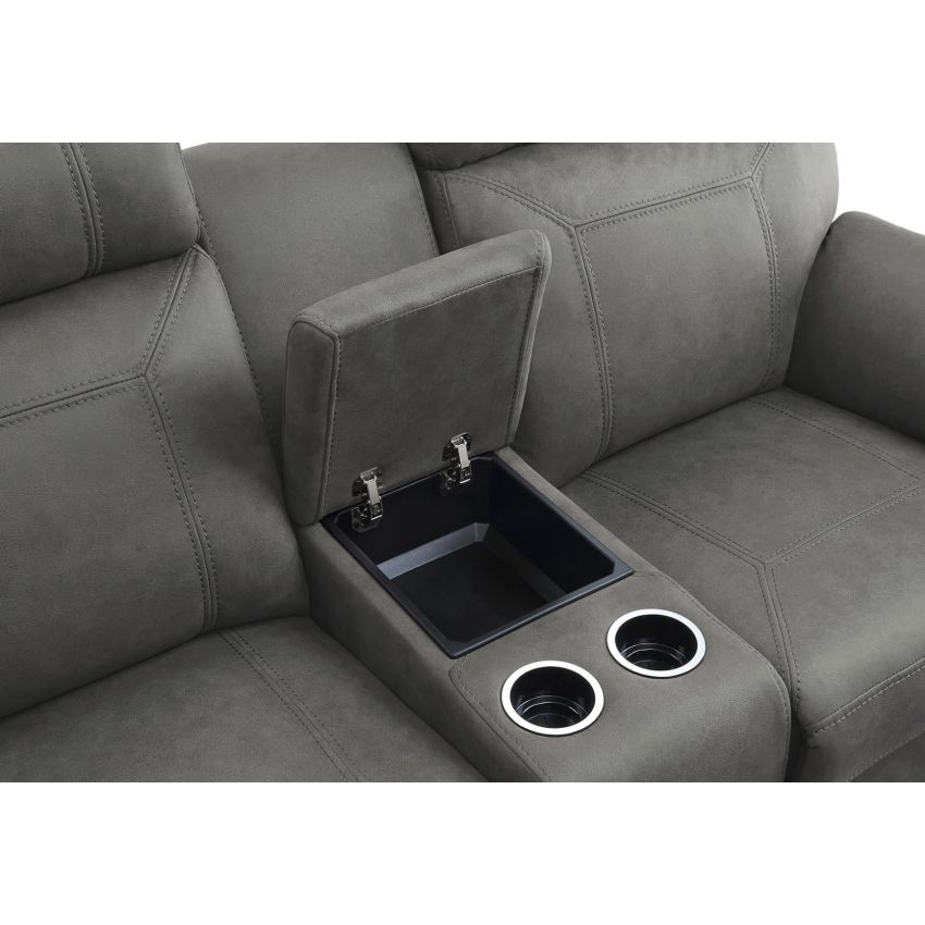 Clifton Grey Double Glider Reclining Loveseat