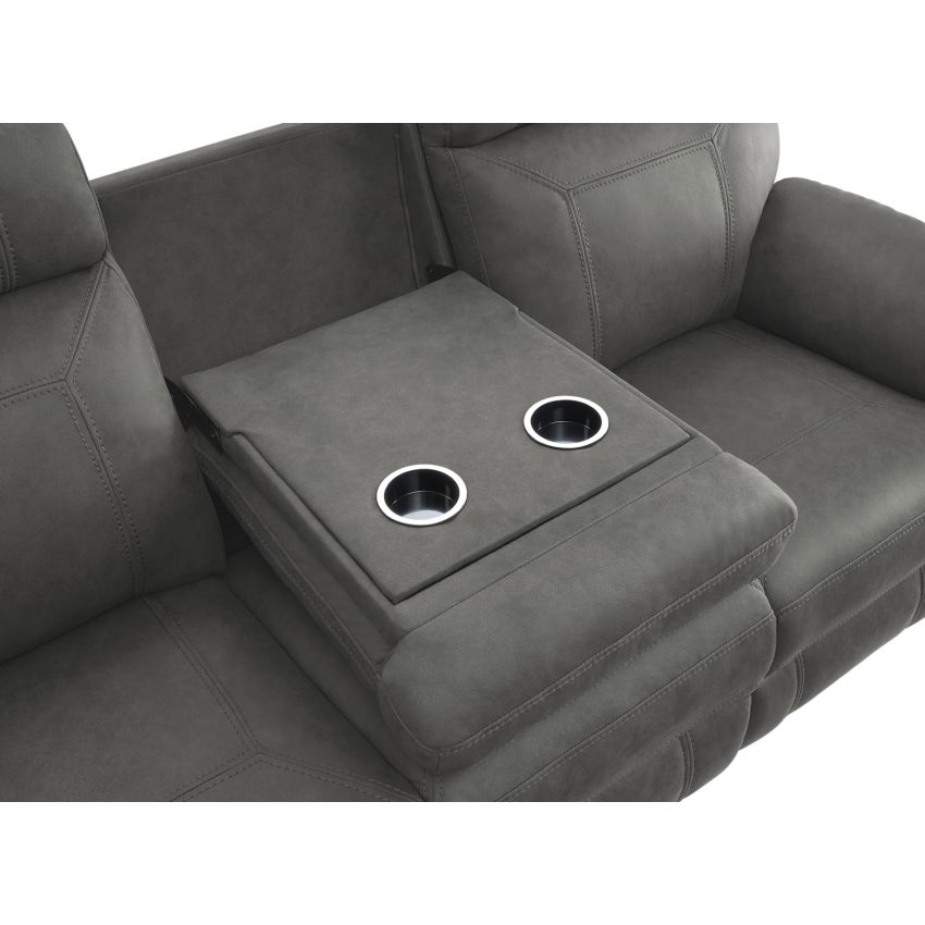 Clifton Grey Double Glider Reclining Sofa