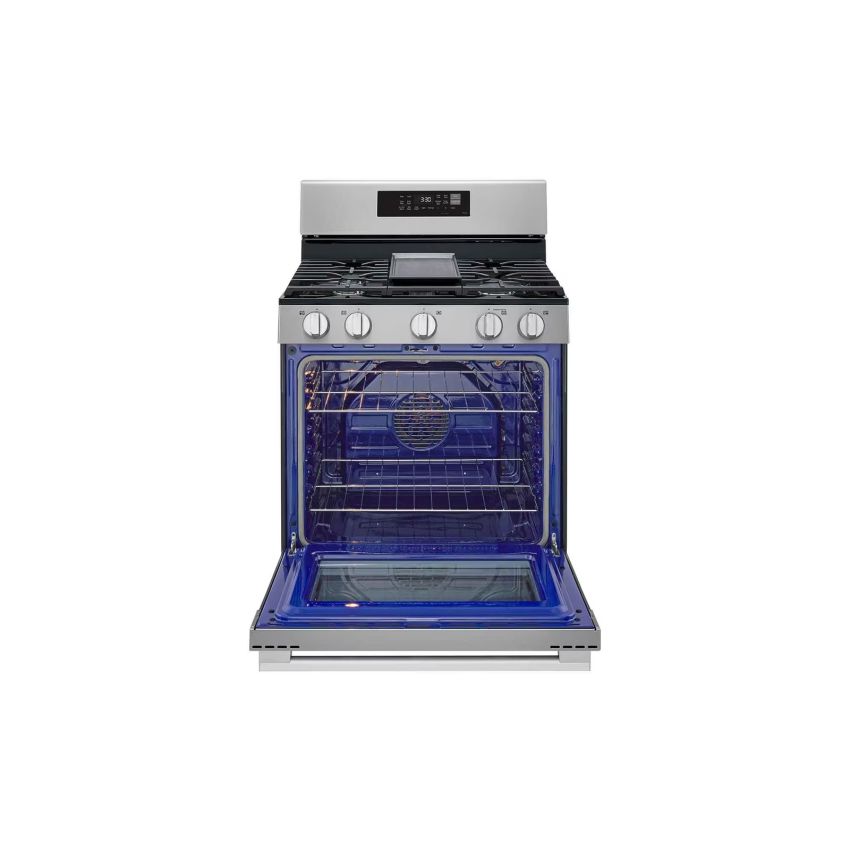 LG 30 inch S/Steel 5-Burner Gas Stove w/ Air Fry