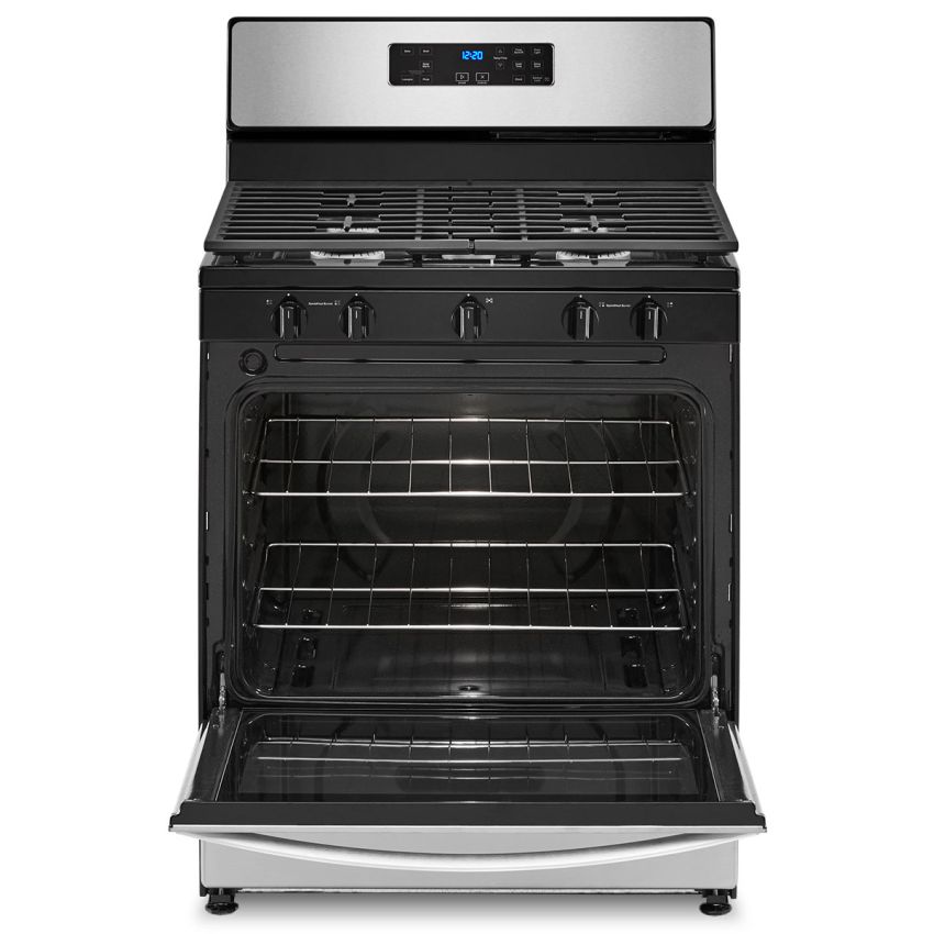 Whirlpool 30 inch 5-Burner Stainless Steel Gas Stove
