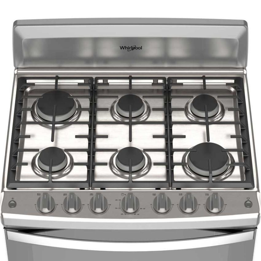 Whirlpool 30 inch 6-Burner Silver Gas Stove