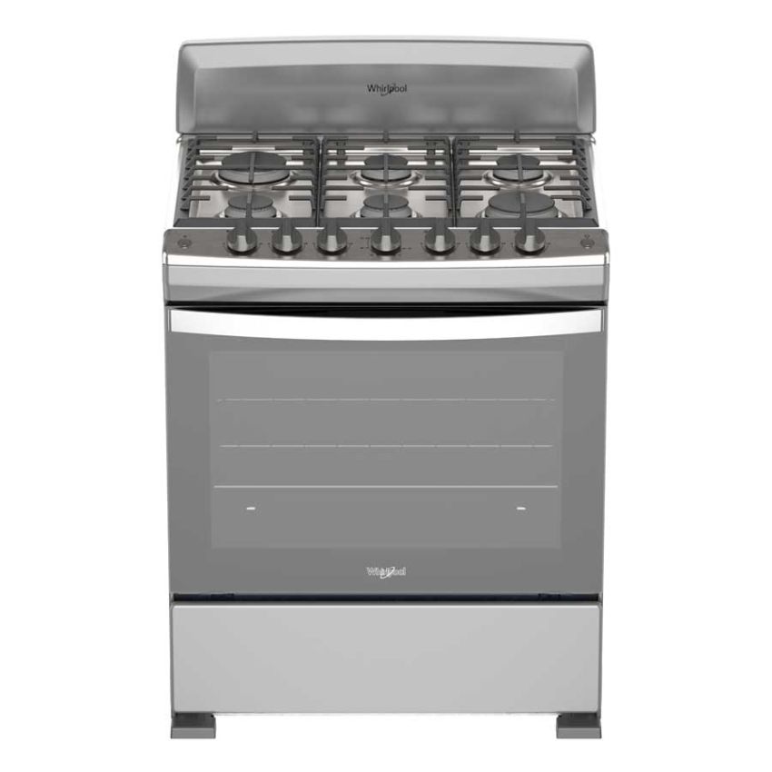 Whirlpool 30 inch 6-Burner Silver Gas Stove
