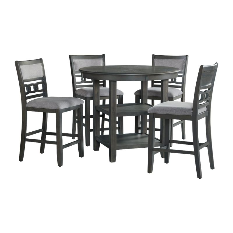 Amherst 5-pc Grey Counter Height Dining Set