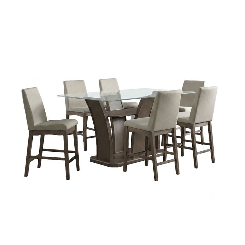 Dapper 7-pc Grey Counter Height Dining Set