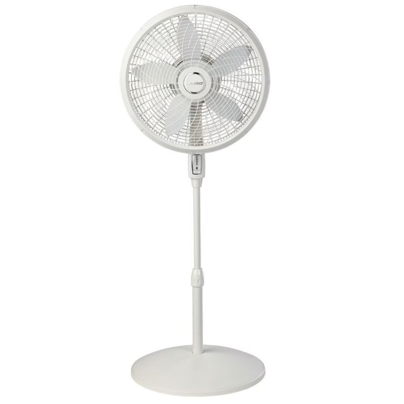 Lasko 18 inch White 4-Speed Pedestal Fan with Remote