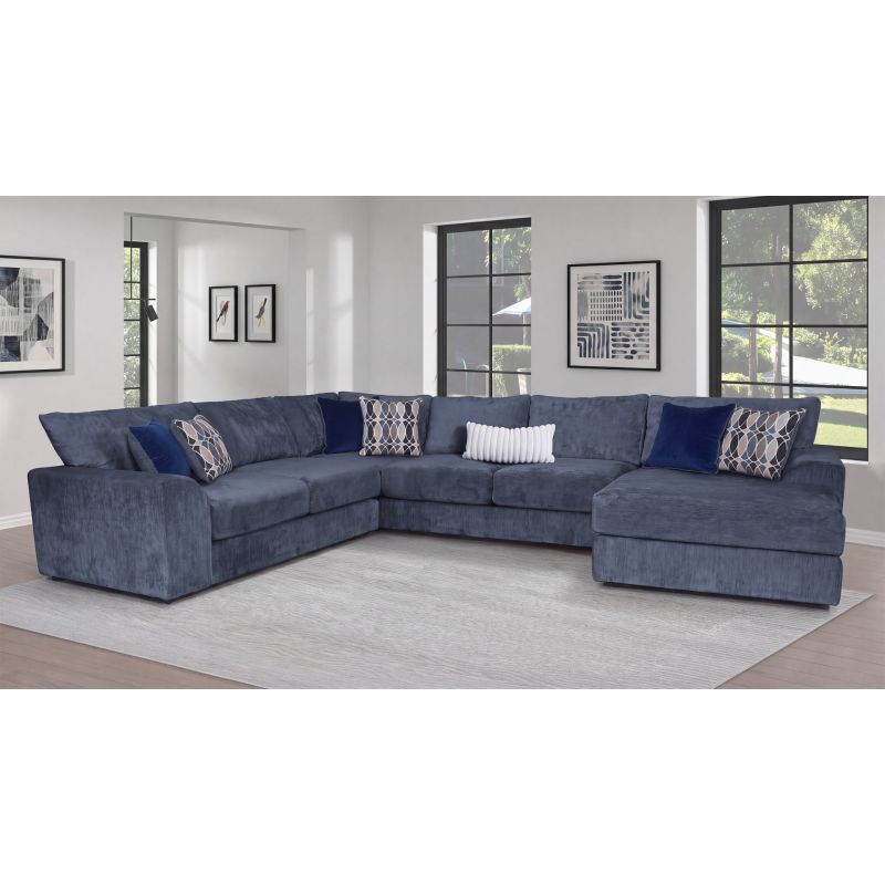 Azuro Yoga Steel Blue Sectional