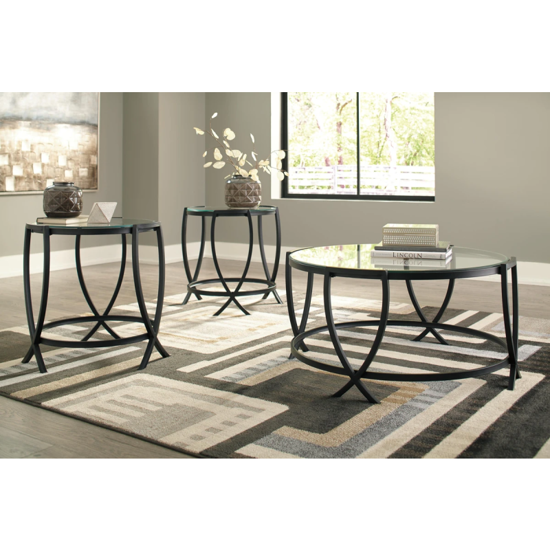 Tarrin Black Occasional Table Set