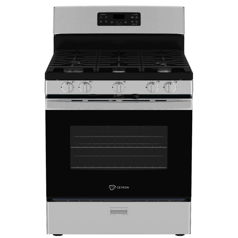 Cetron 30 inch Stainless Steel 5-Burner Gas Stove