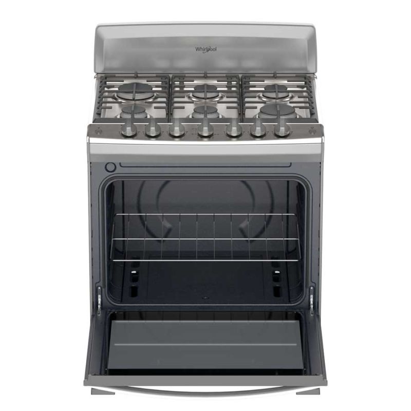 Whirlpool 30 inch 6-Burner Silver Gas Stove