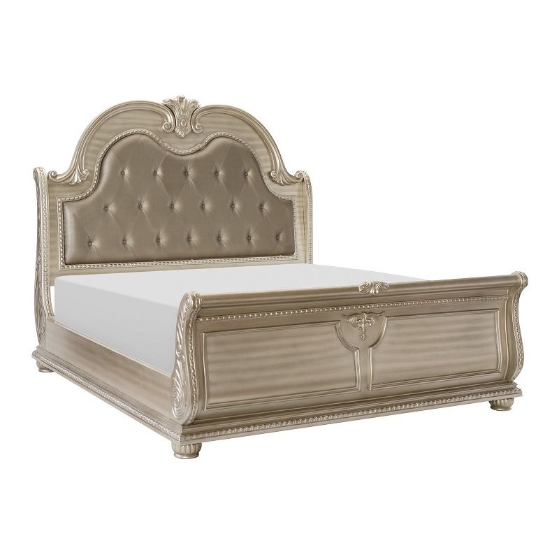 Cavalier Silver Queen Bed Frame