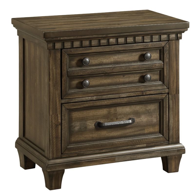 McCoy Charcoal 2-Drawer Night Stand