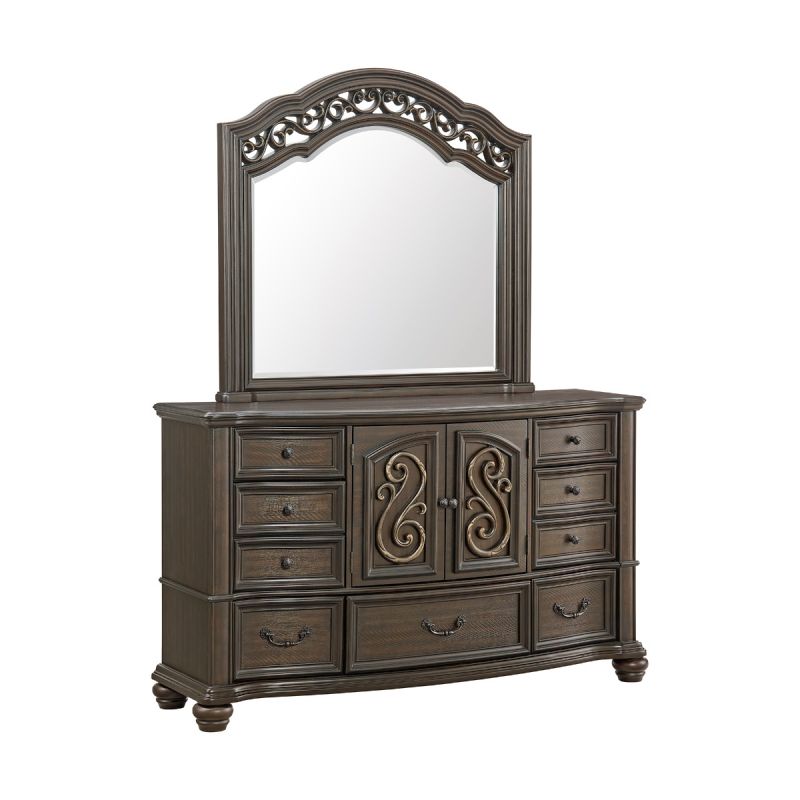 Brunswick Mahogany Dresser and Mirror