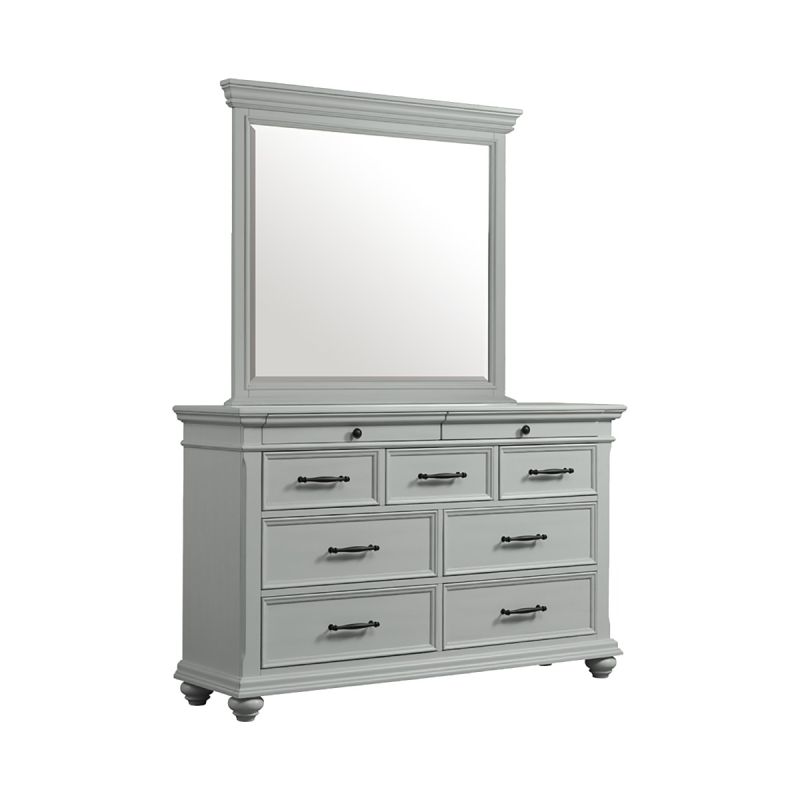 Slater Grey Dresser and Mirror