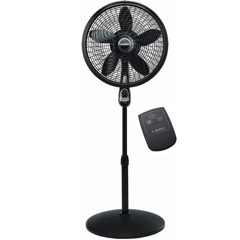 Lasko 18 inch Black Standing Fan with Remote