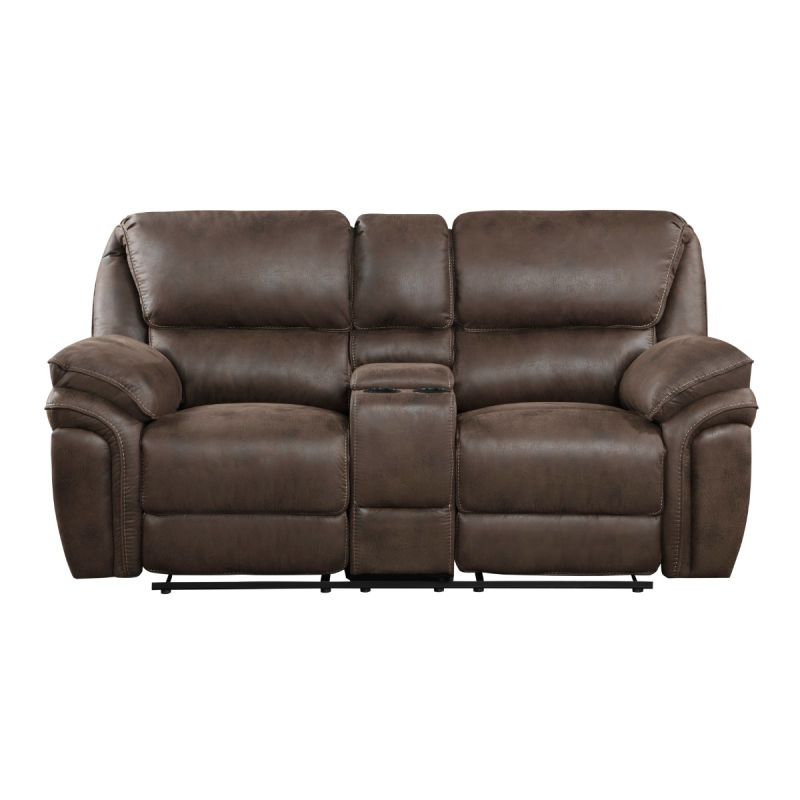 Proctor Brown Double Reclining Loveseat