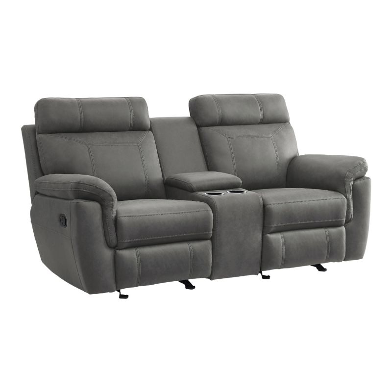Clifton Grey Double Glider Reclining Loveseat