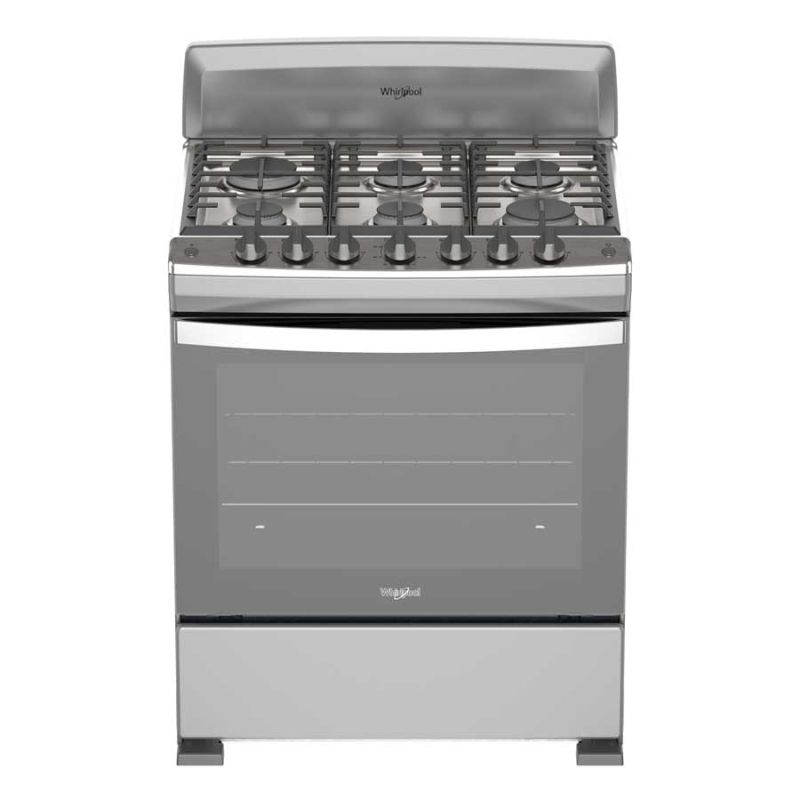 Whirlpool 30 inch 6-Burner Silver Gas Stove