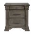 Kings Court Grey 3-Drawer Night Stand