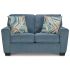 Cashton Blue Loveseat