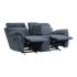 Clifton Blue Double Glider Reclining Loveseat