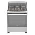 Whirlpool 30 inch 6-Burner Silver Gas Stove